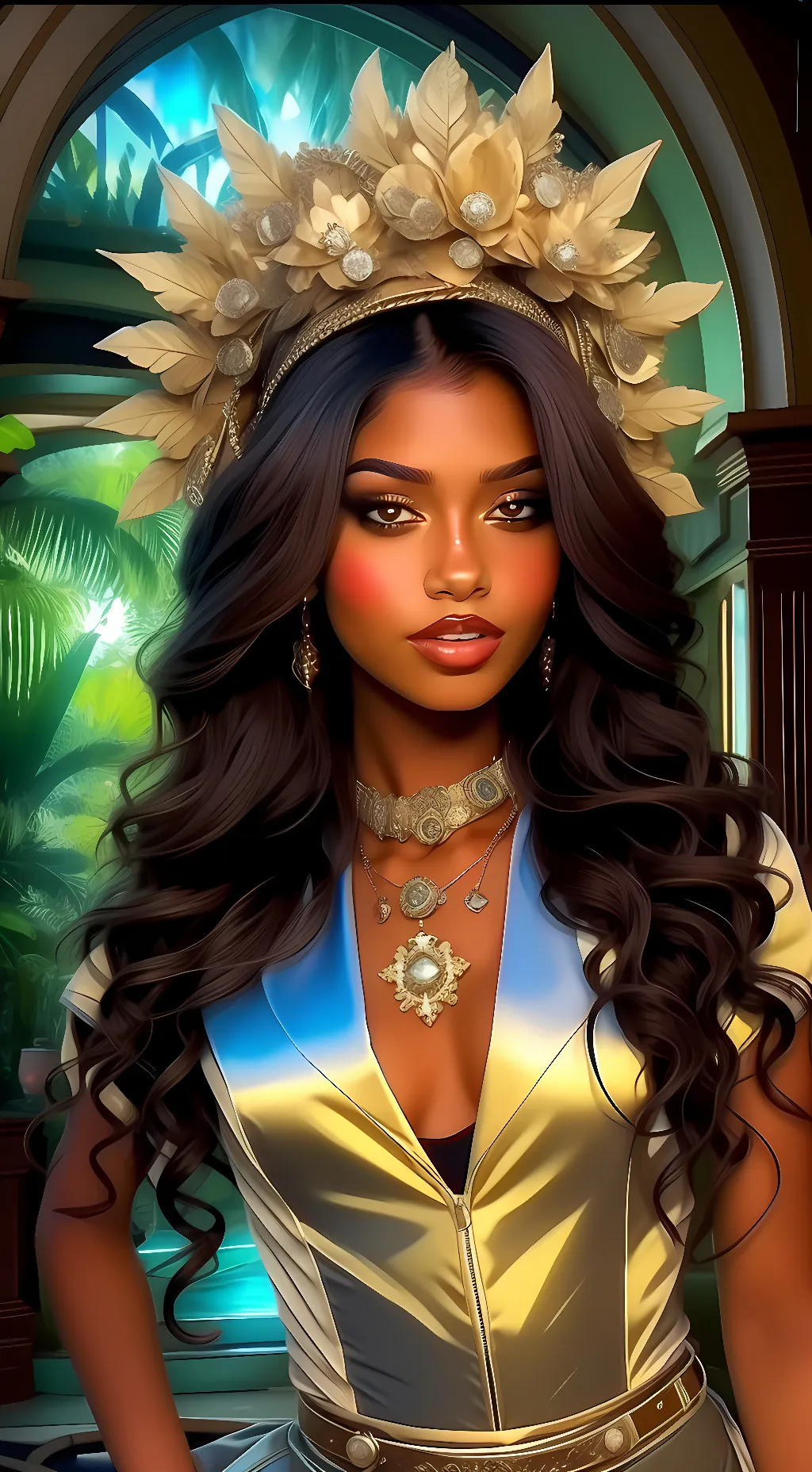 ai character: queen nala background