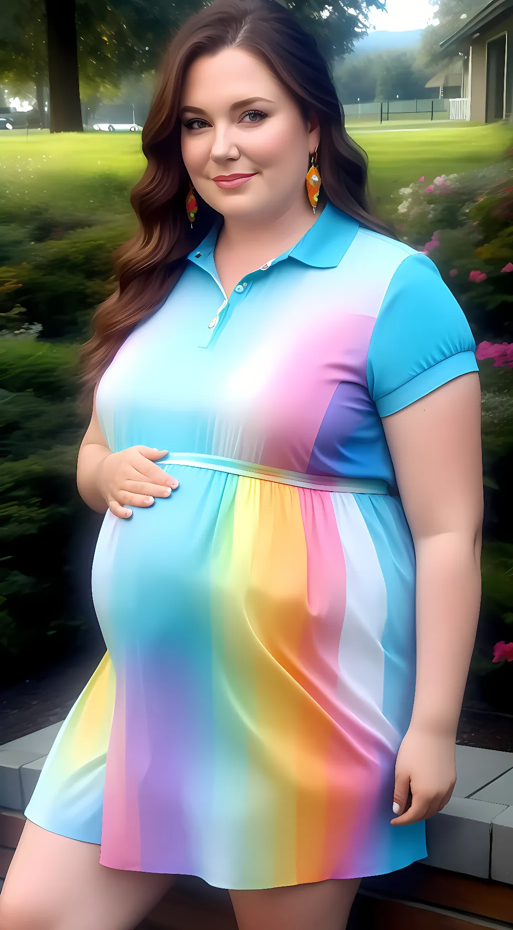 ai character: Rainbow  background