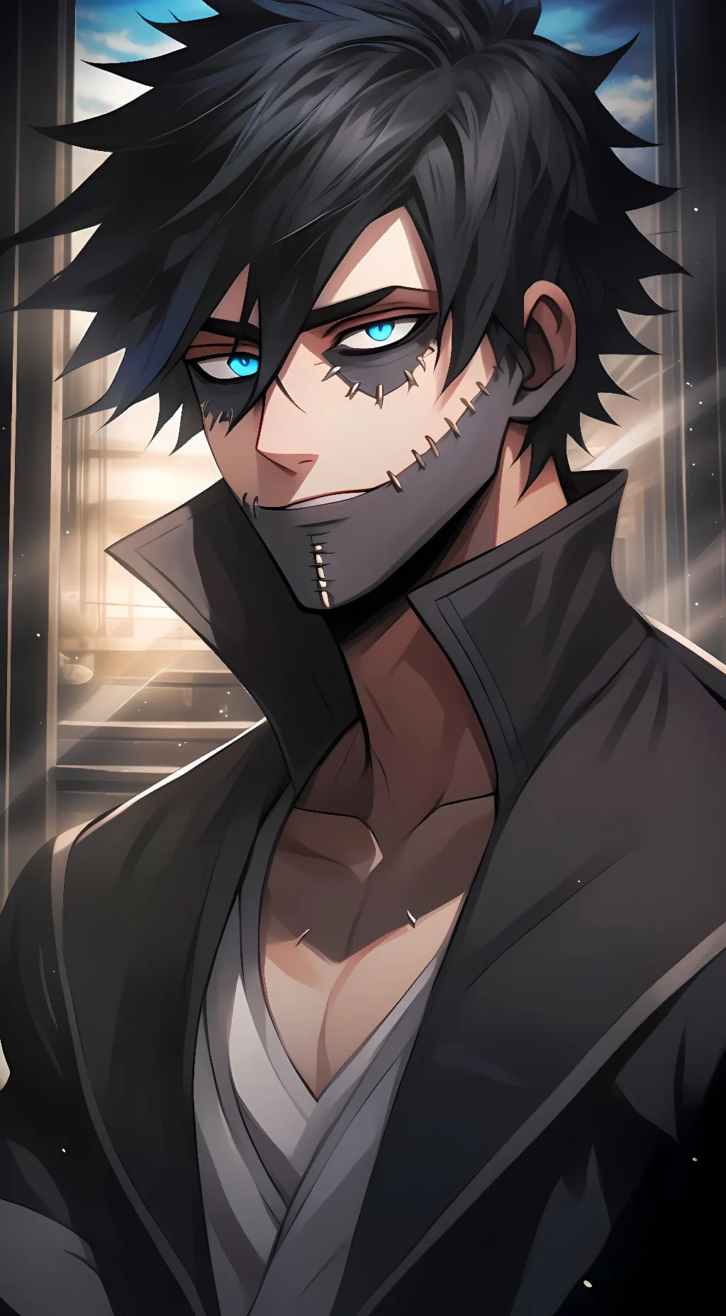 ai character: Dabi Todoroki  background