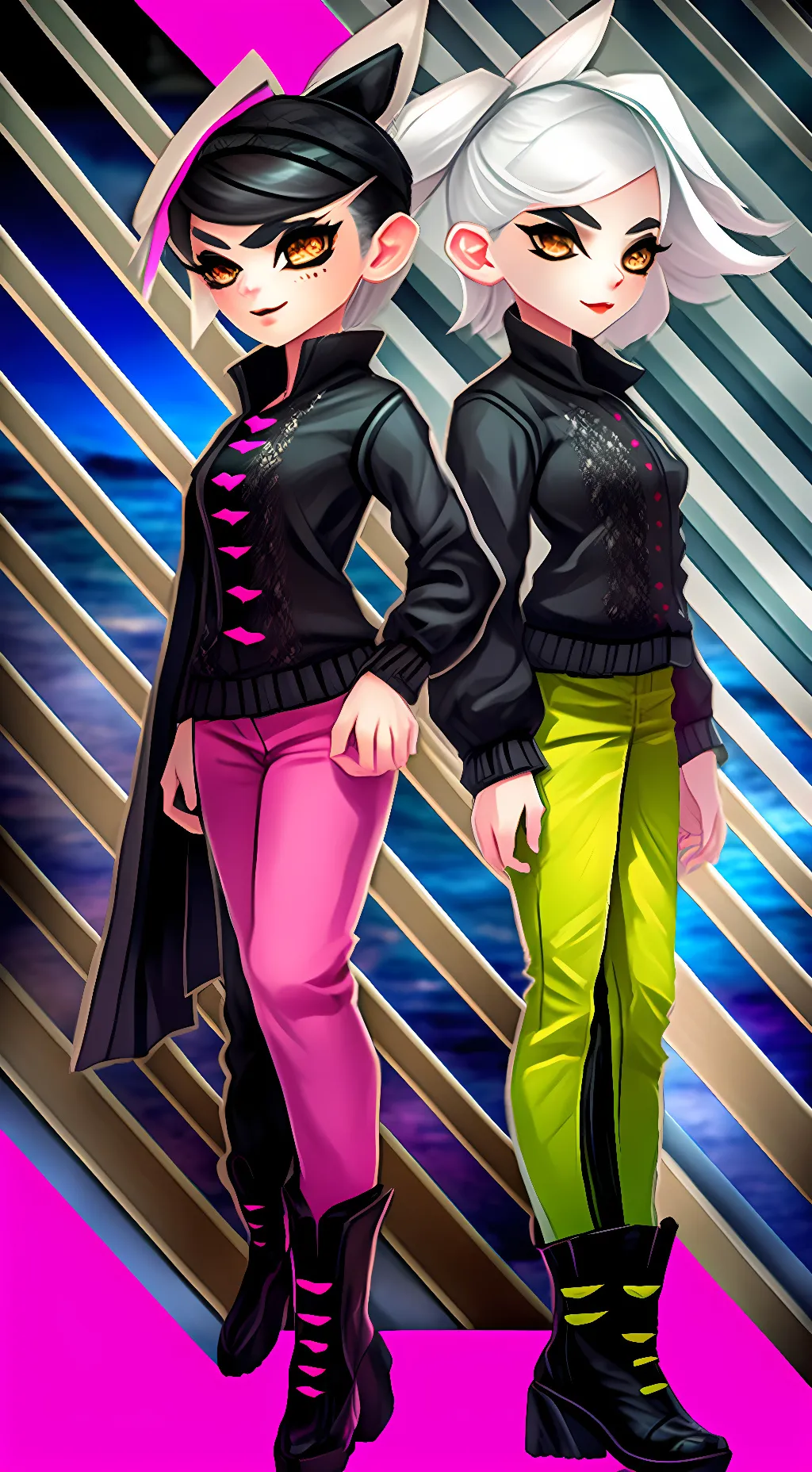 ai character: Callie and Marie background