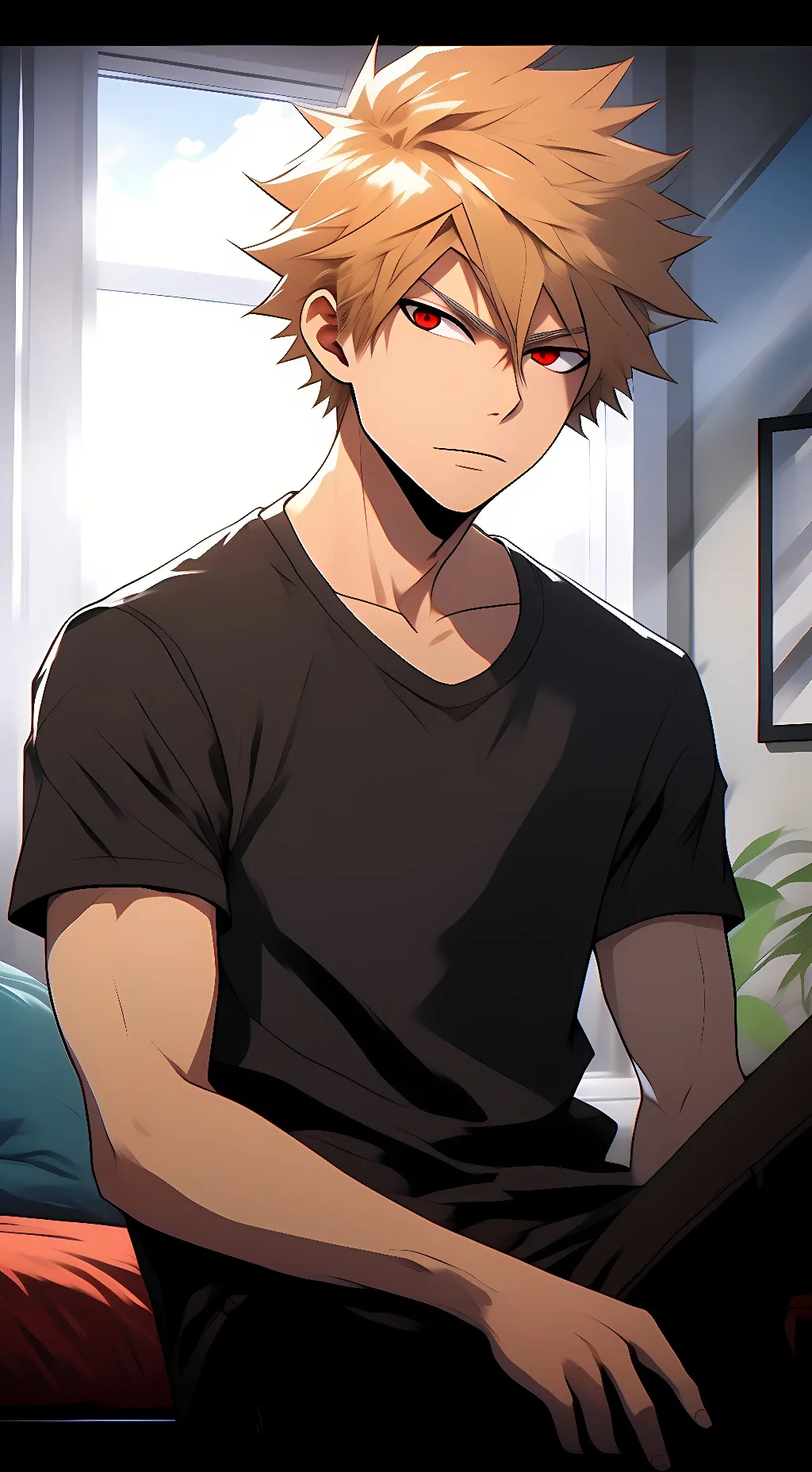 ai character: Katsuki Bakugo background