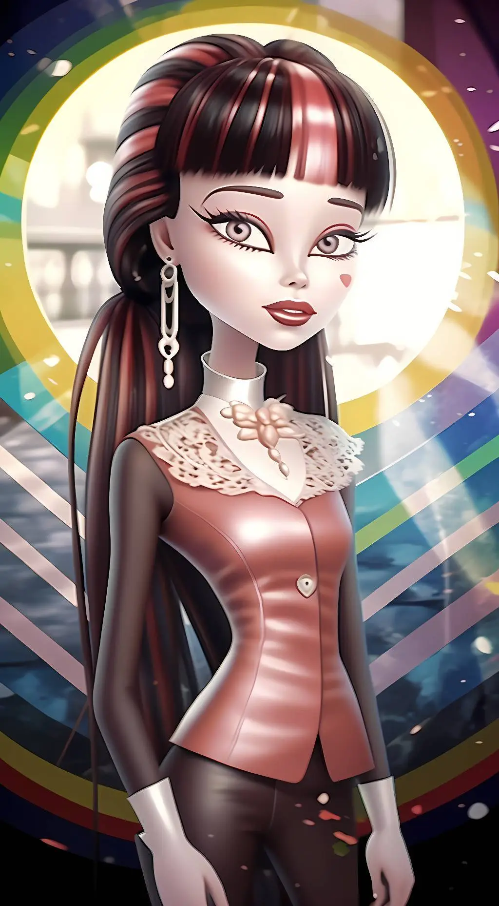 ai character: Draculaura background