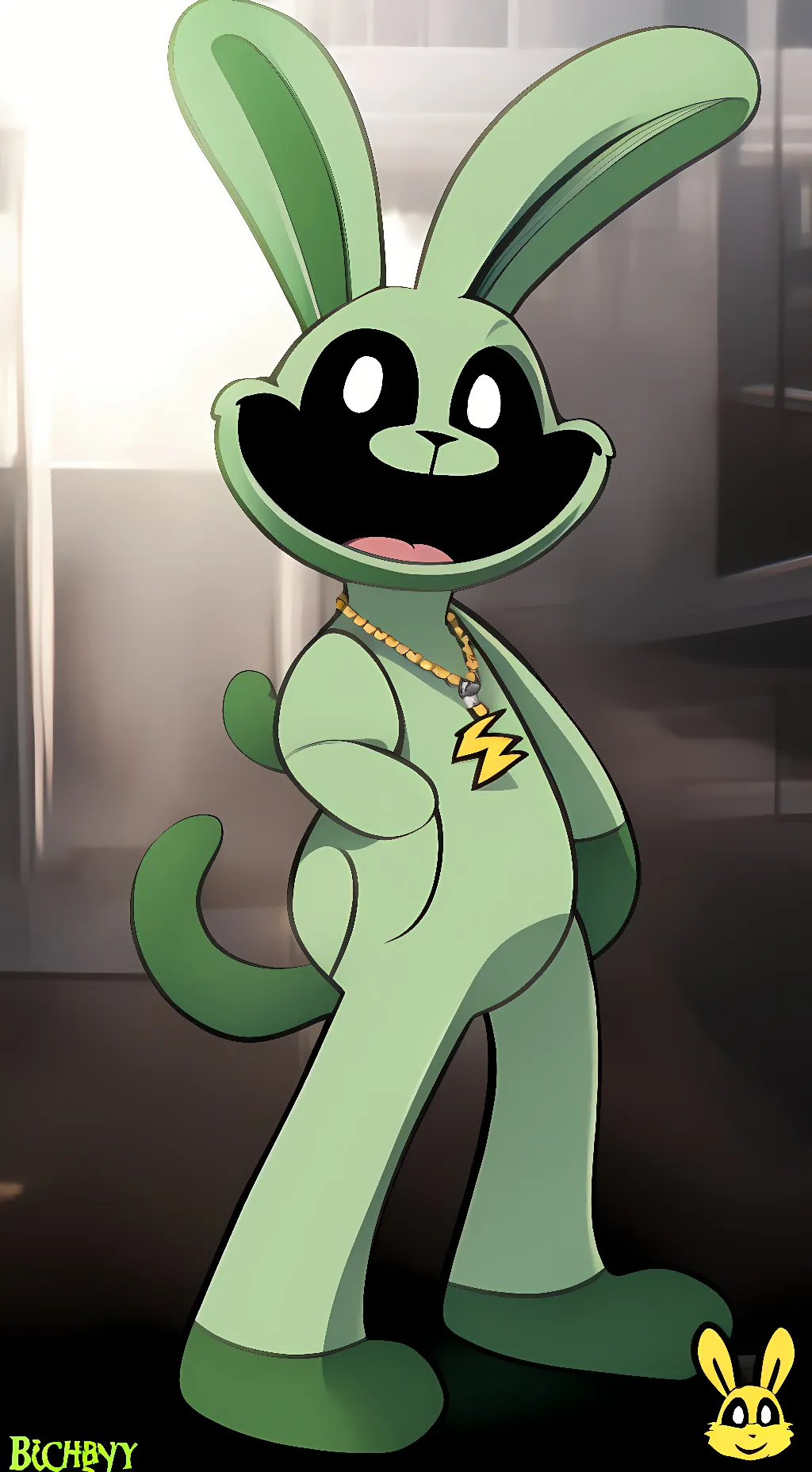 ai character: Hoppy Hopscotch background