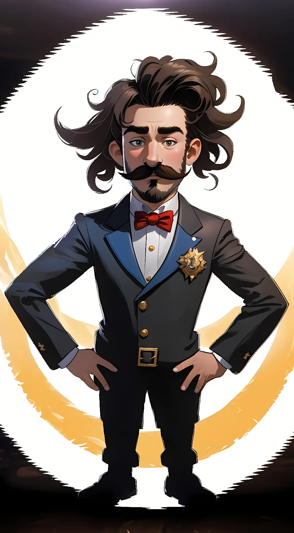 ai character: Jmancurly  background