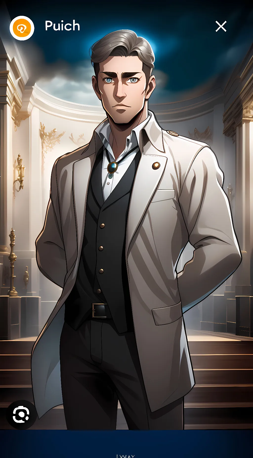 ai character: ERWIN AOT :) background