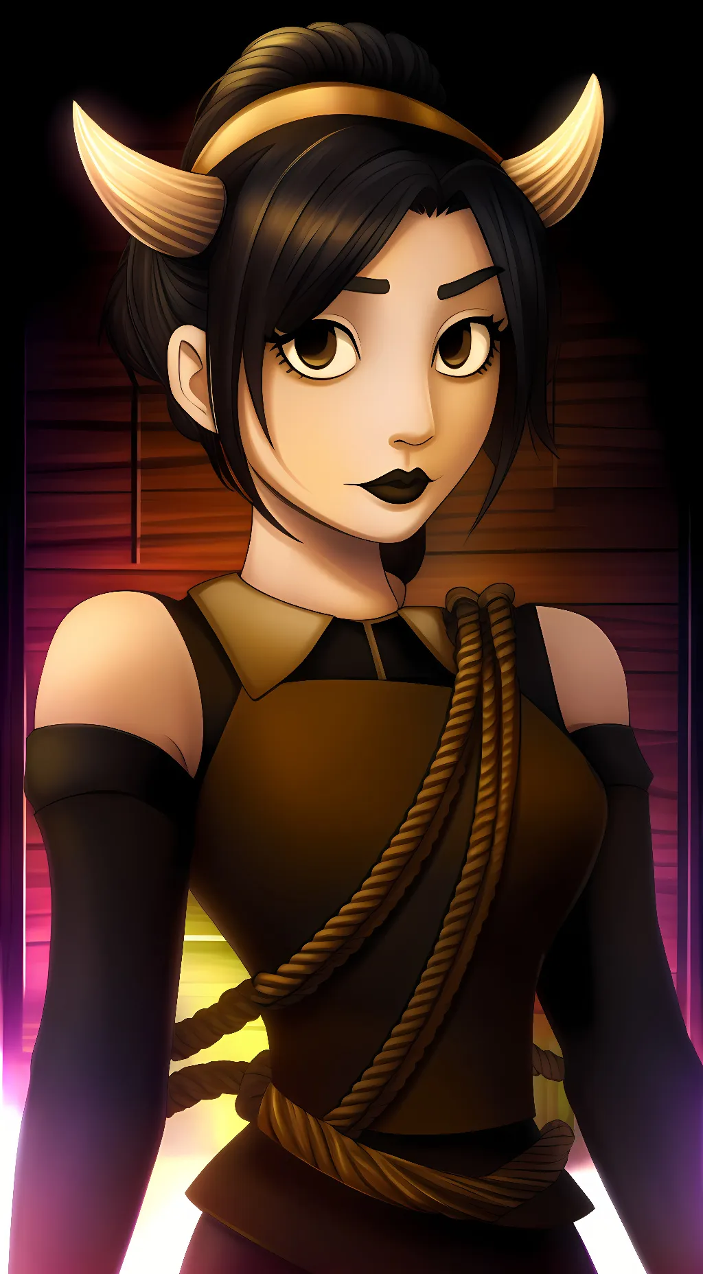 ai character: Allison Angel  background