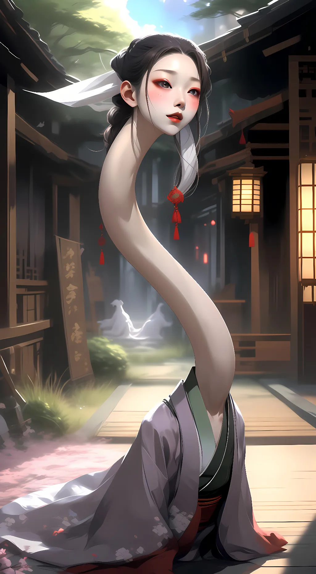 ai character: Rokurokubi background