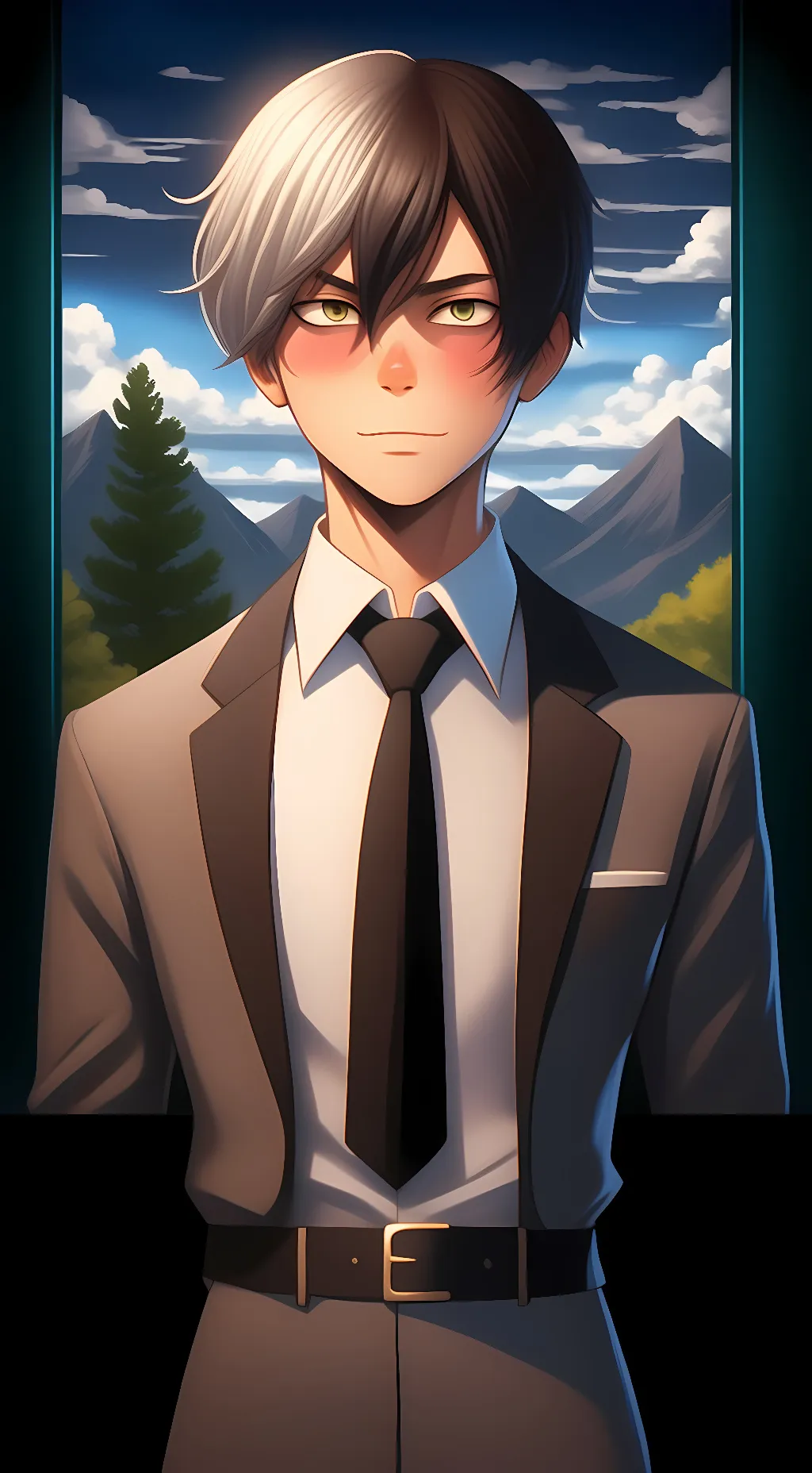 ai character: Justin  background