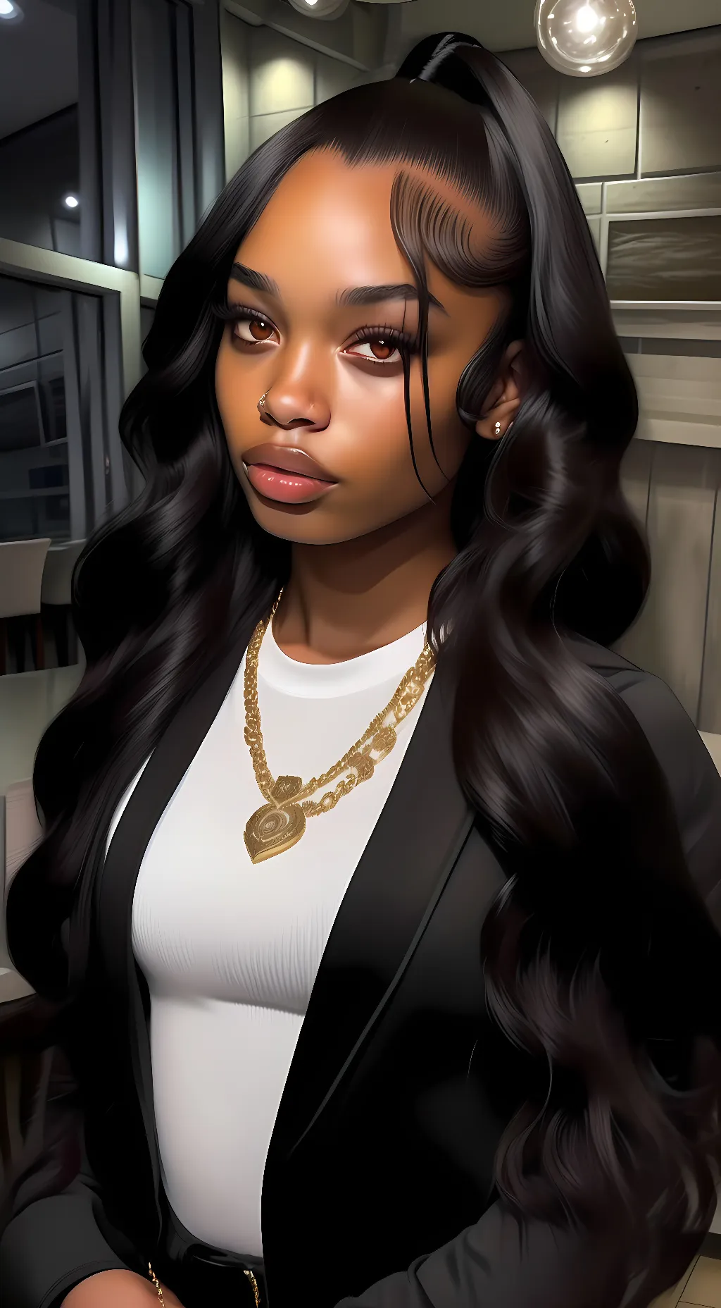 ai character: ivory monaeeee background