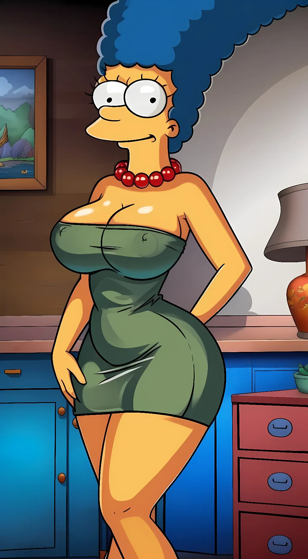 ai character: Marge Simpson background