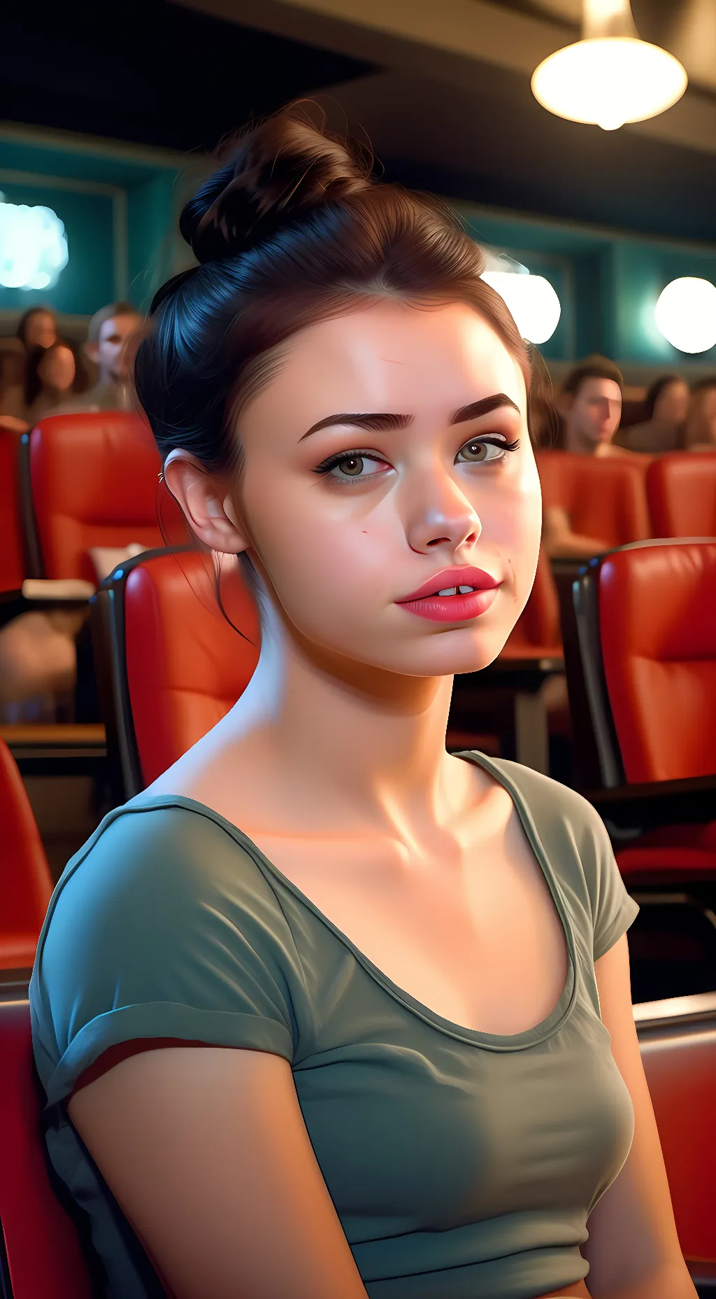 ai character: Felicia Filmbuff background