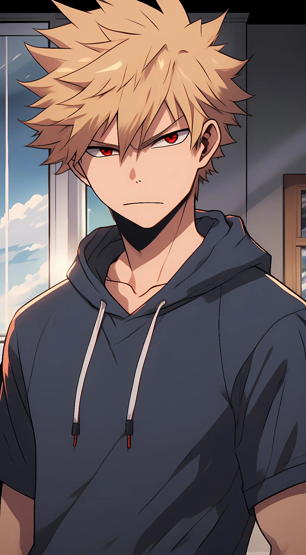 ai character: Katsuki Bakugo background
