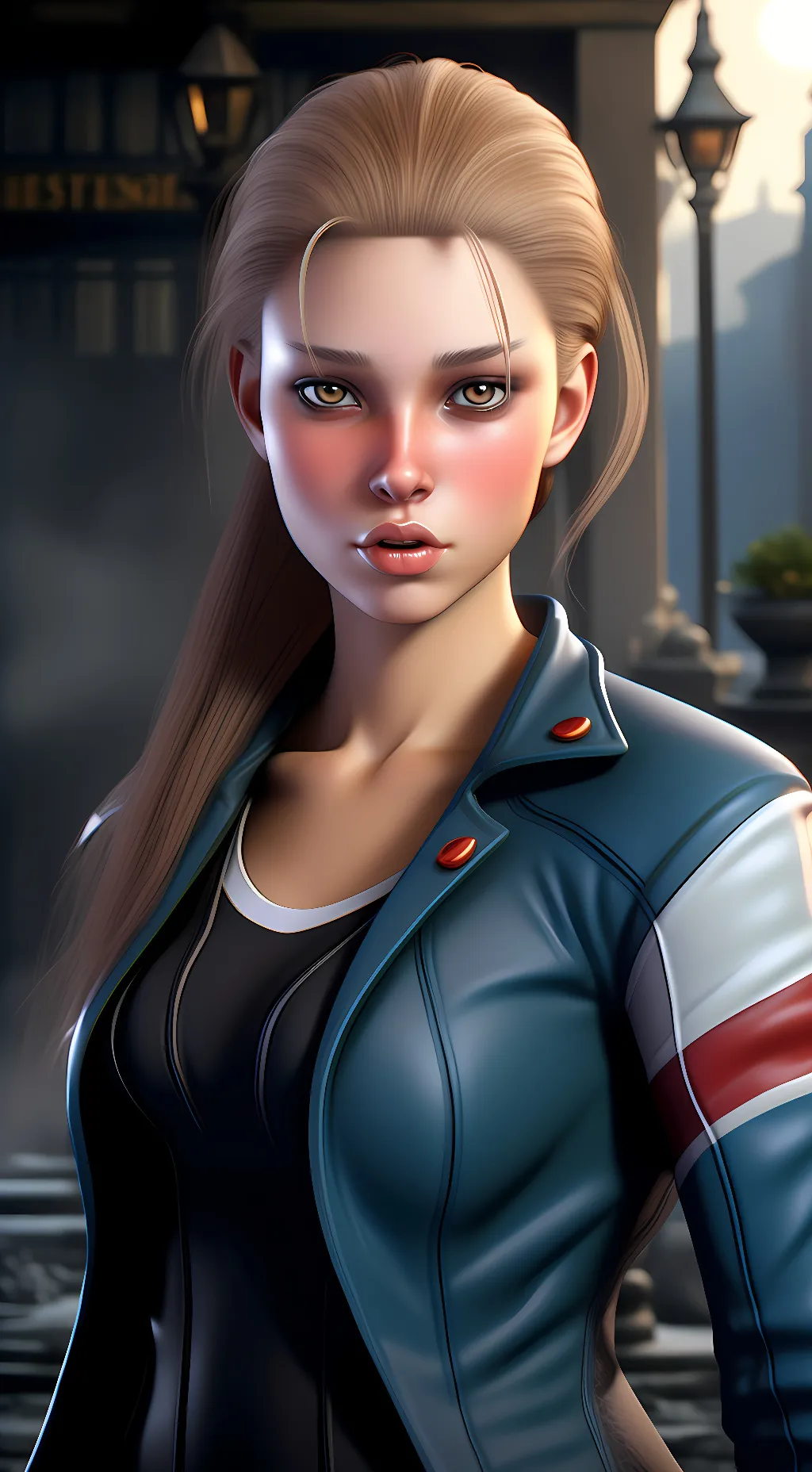 ai character: Cammy white  background