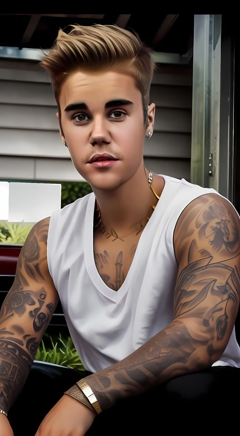 ai character: Justin Bieber background