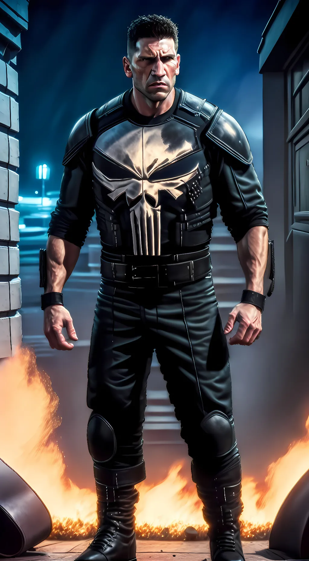 ai character: The Punisher background