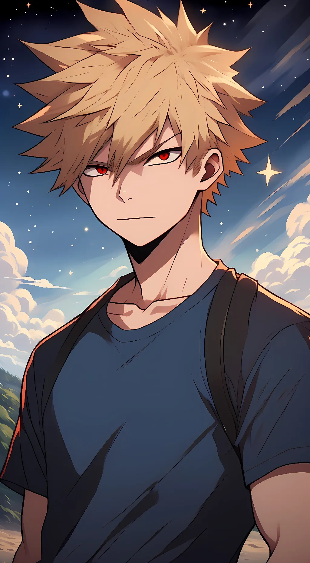 ai character: Katsuki Bakugo background