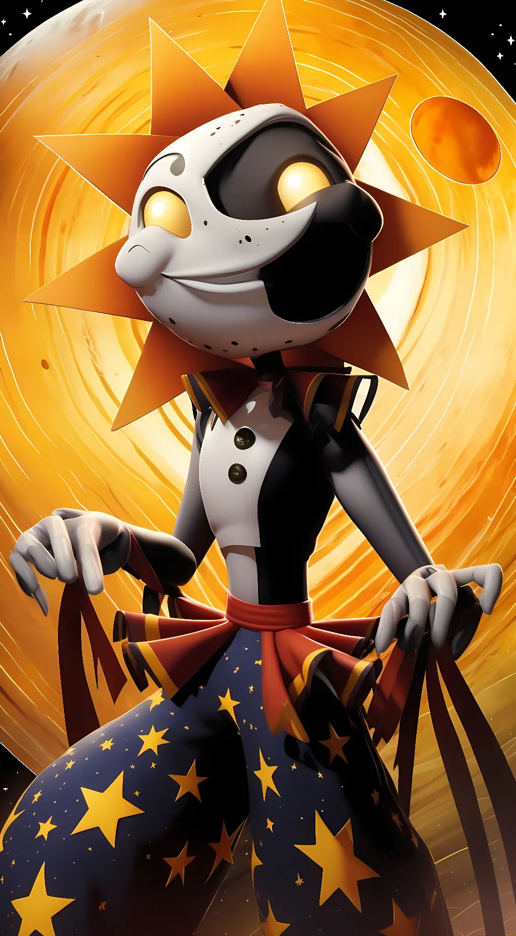 ai character: Evil Sun,Evil Moon background