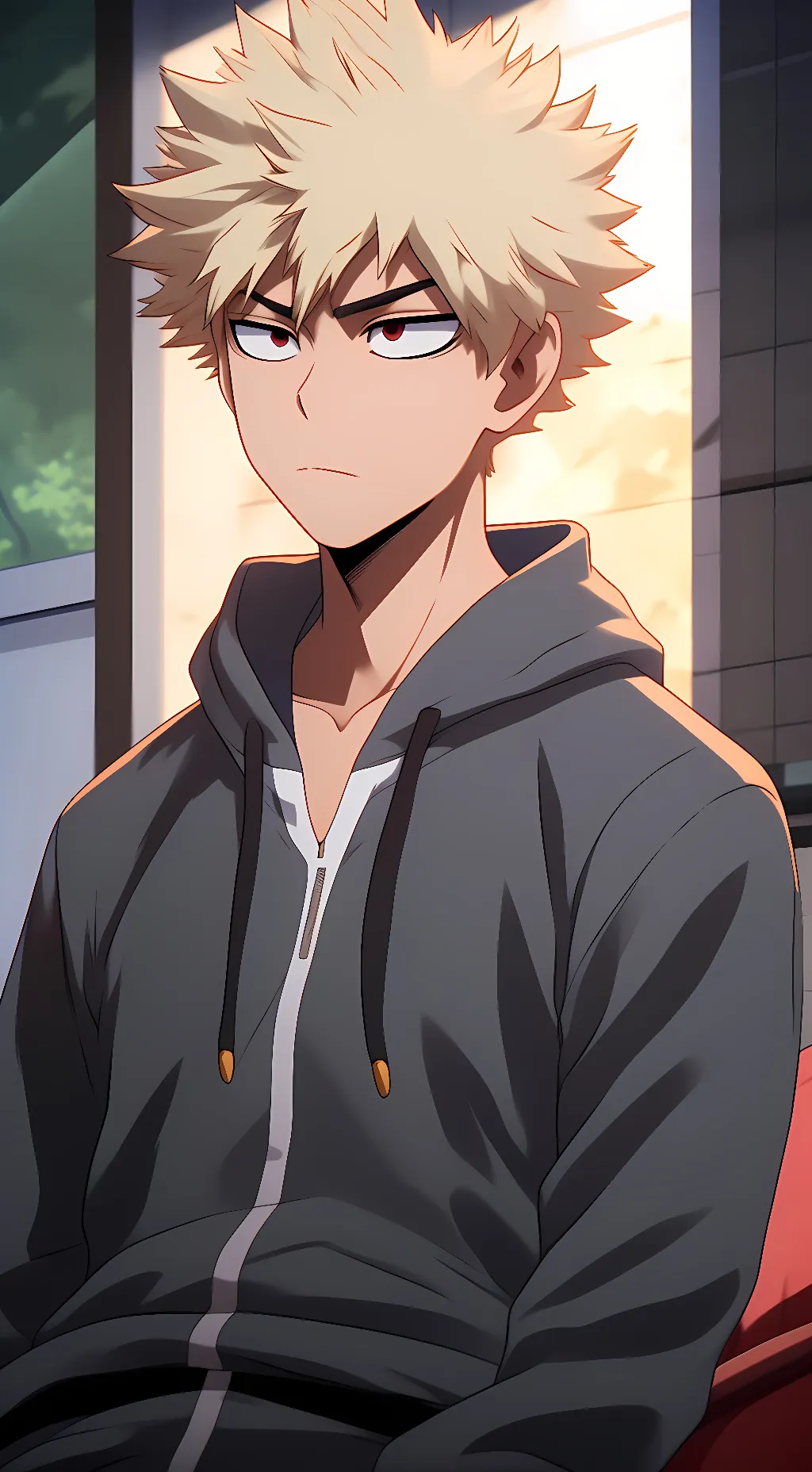 ai character: Katsuki Bakugo background