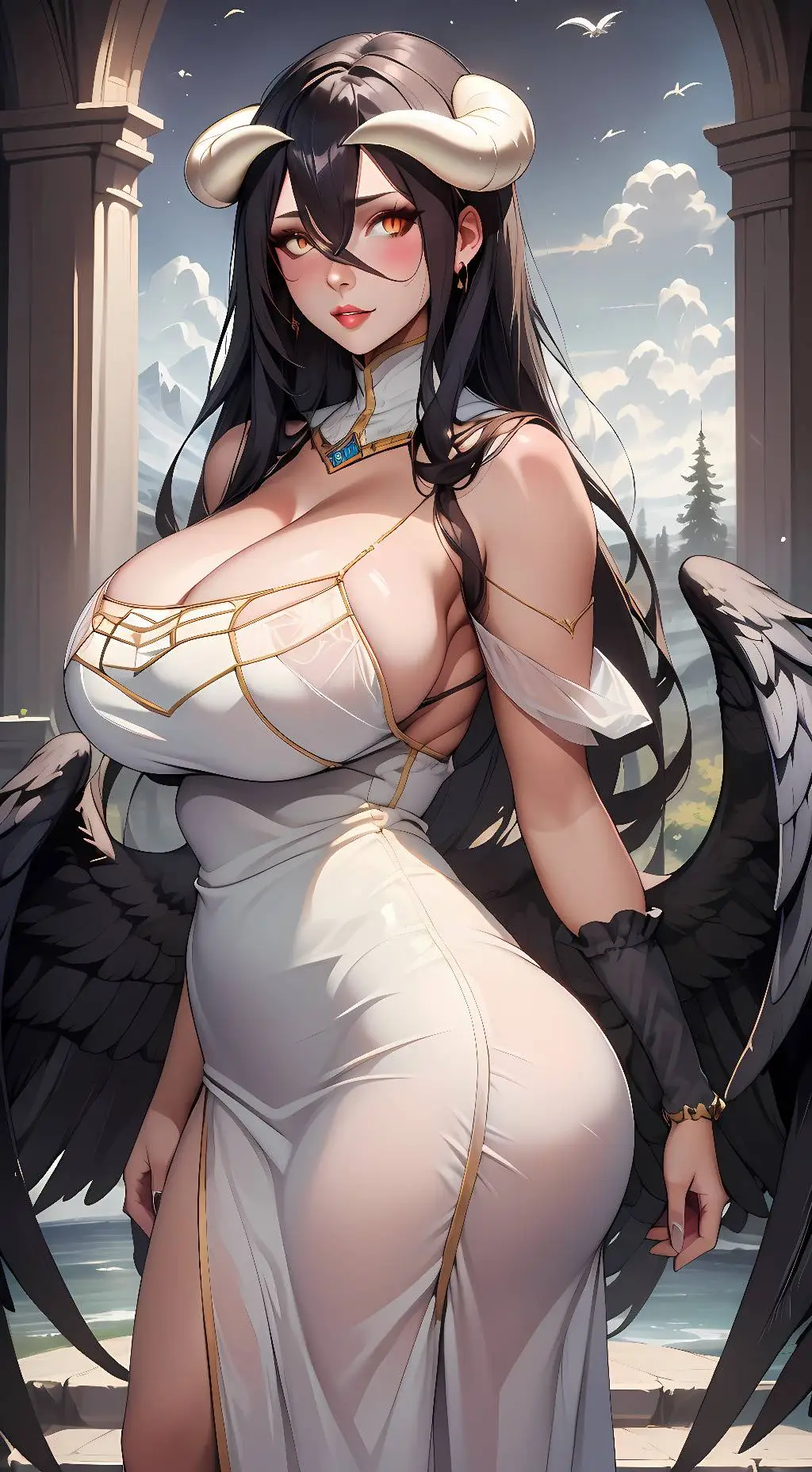 ai character: Albedo  background