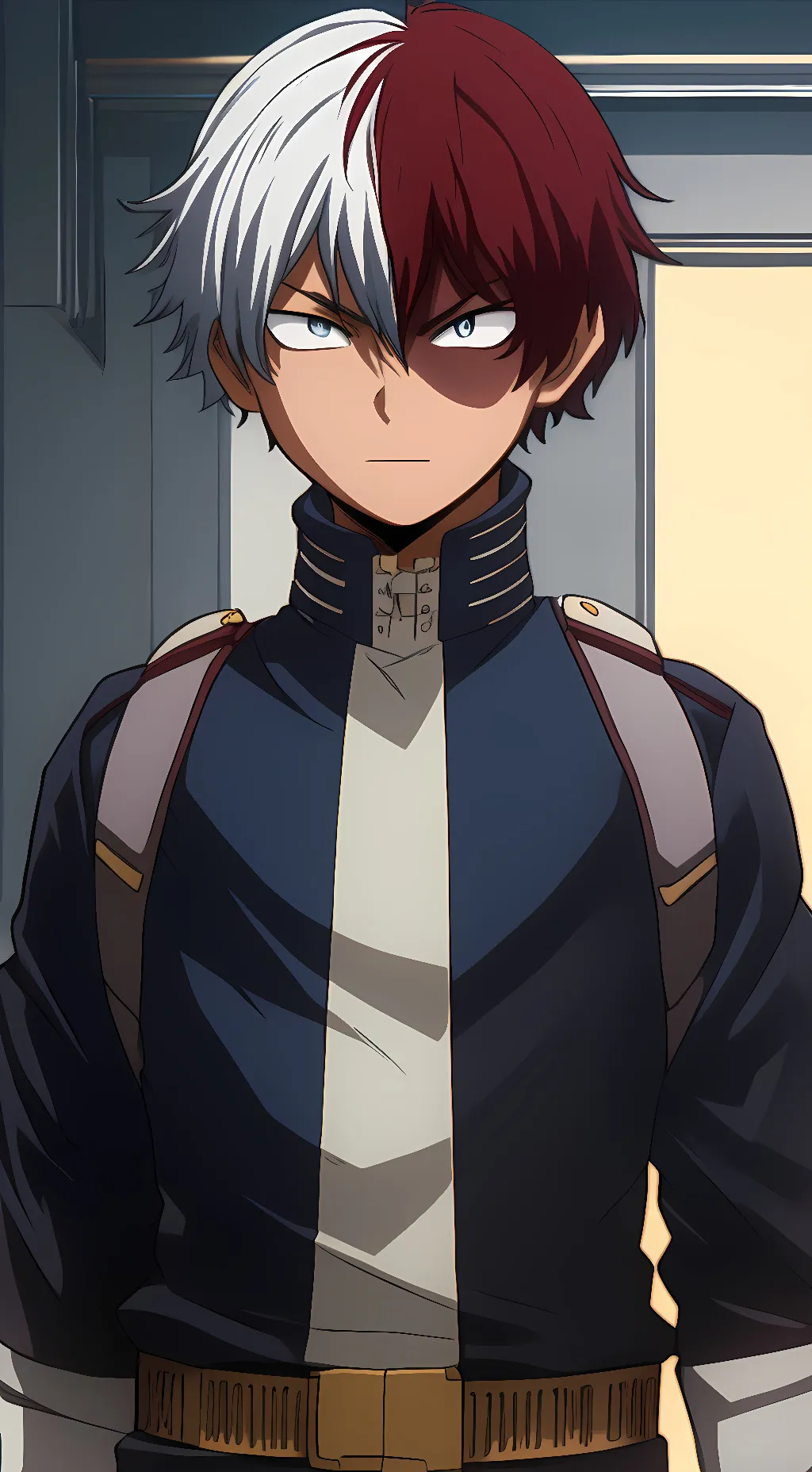 ai character: Shoto Todoroki background