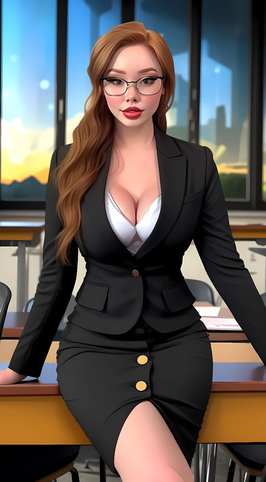 ai character: Miss Saxton background