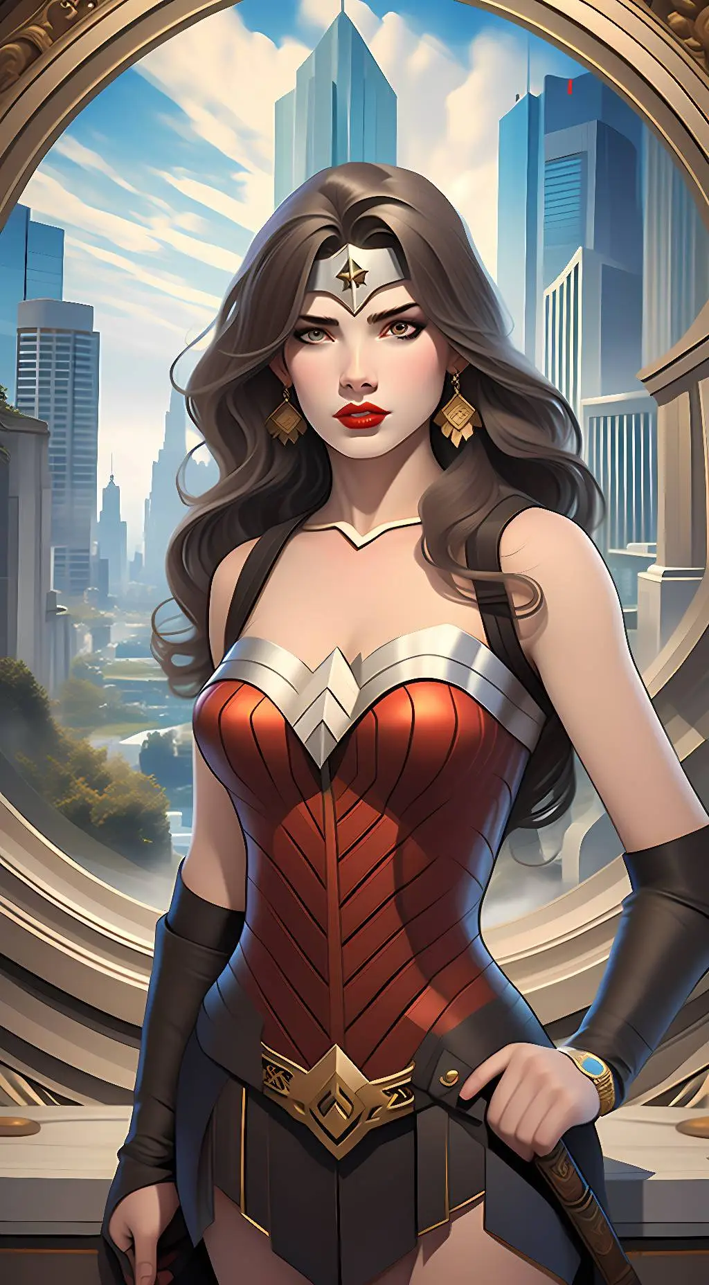 ai character: Wonder Woman background