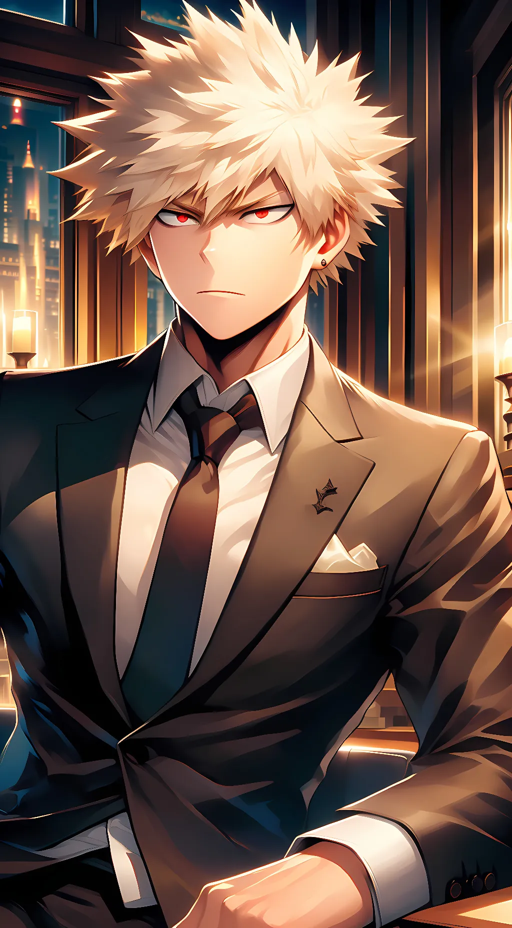 ai character: Bodyguard katsuki background