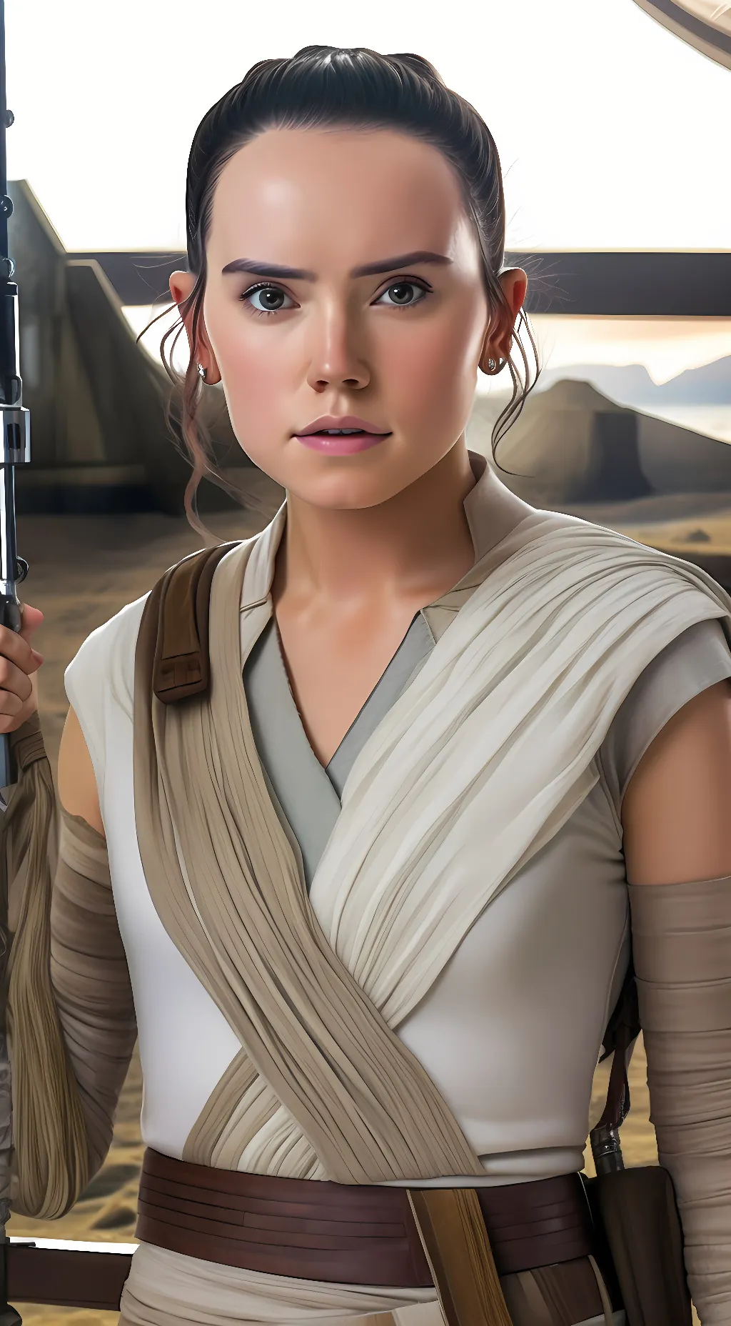 ai character: Rey  background