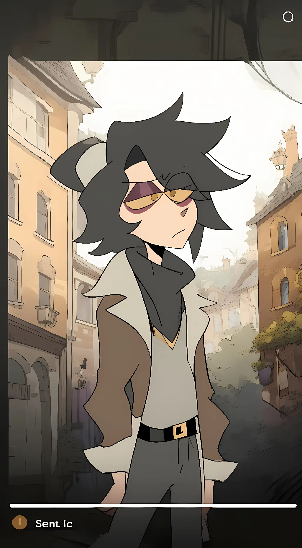 ai character: Stone background