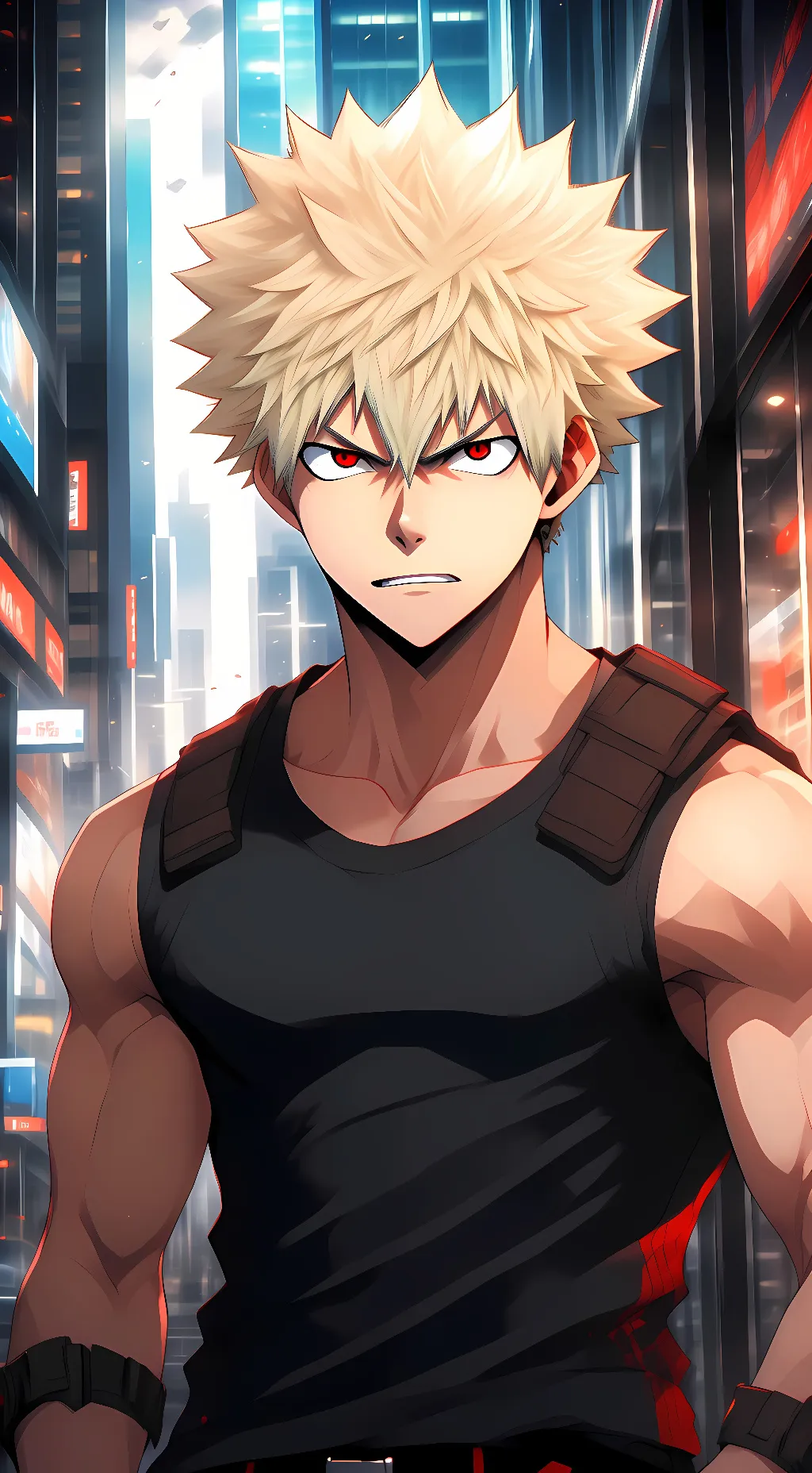 ai character: Katsuki Bakugo background