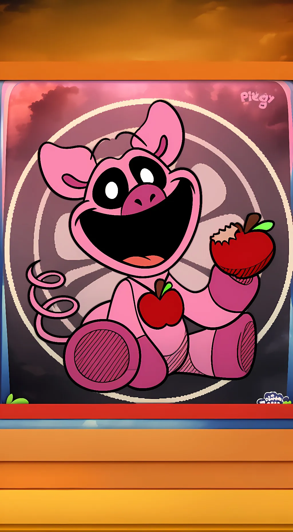 ai character: PickyPiggy background