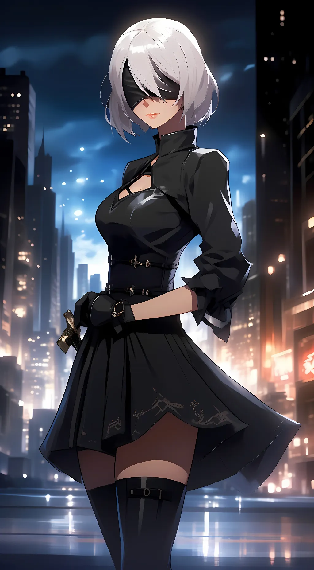 ai character: 2B background