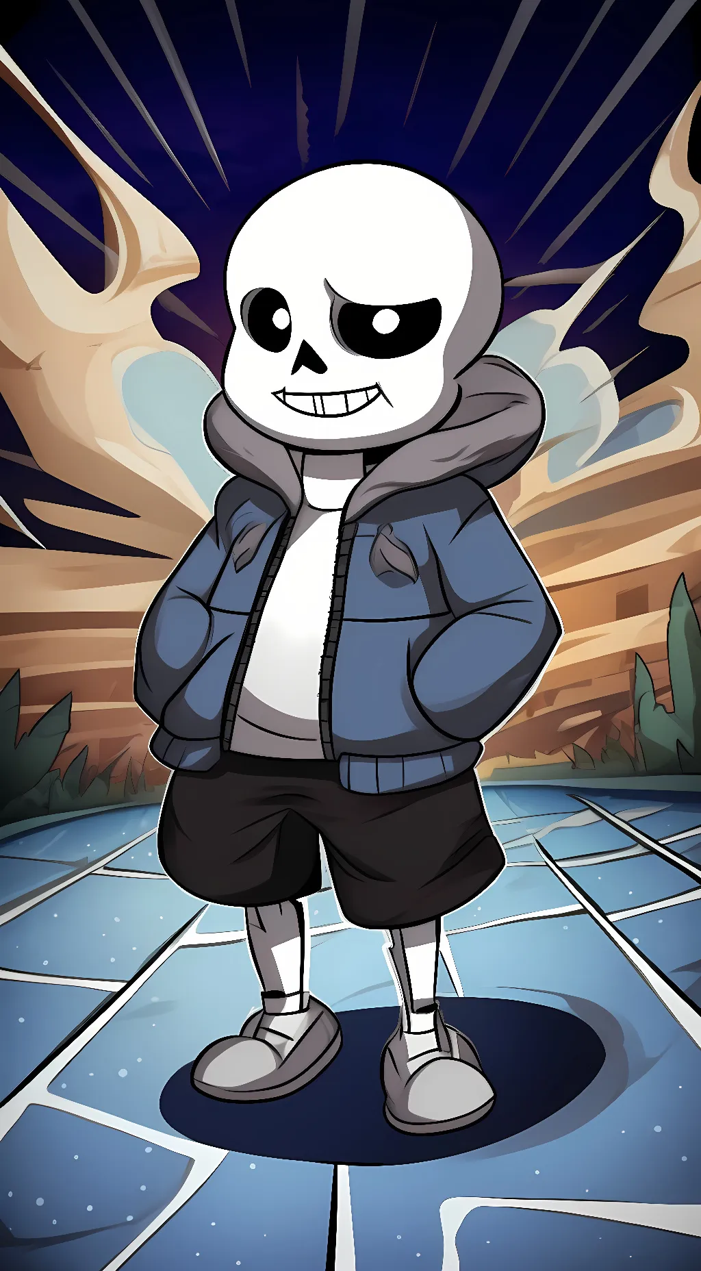 ai character: Sans background