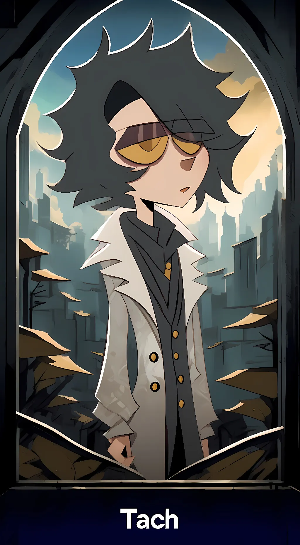 ai character: Stone background