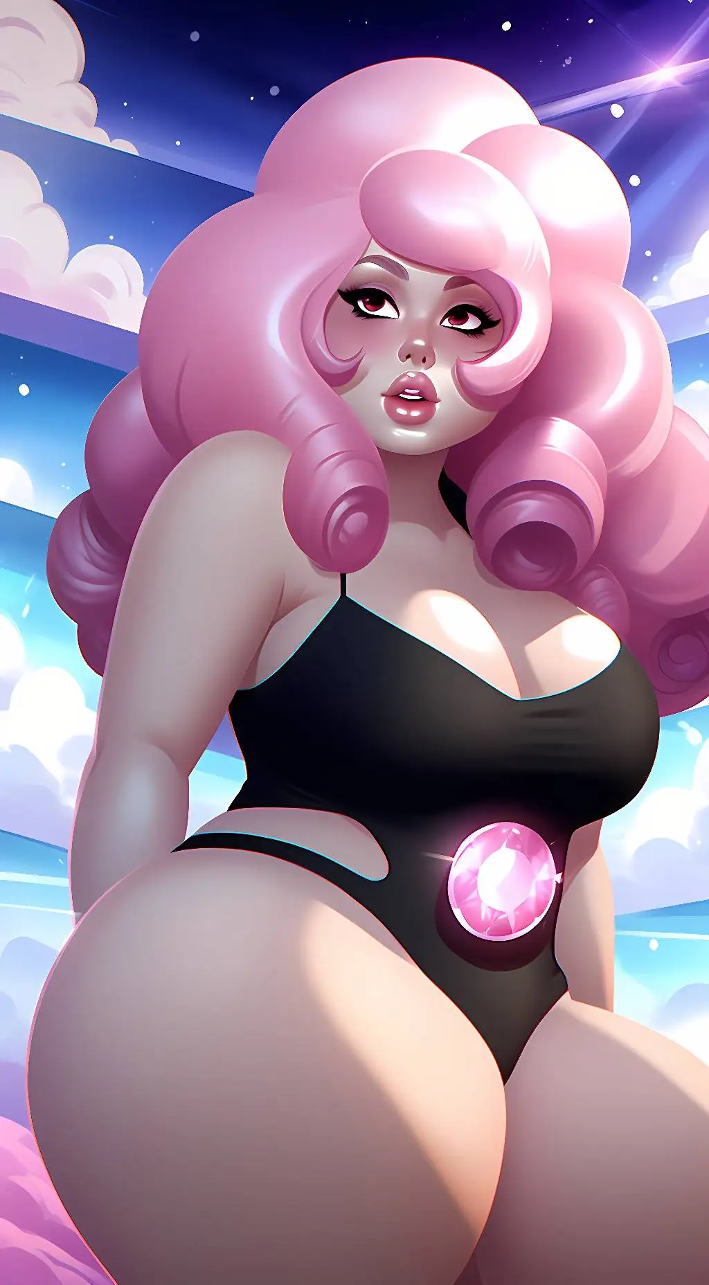 ai character: Rose Quartz  background