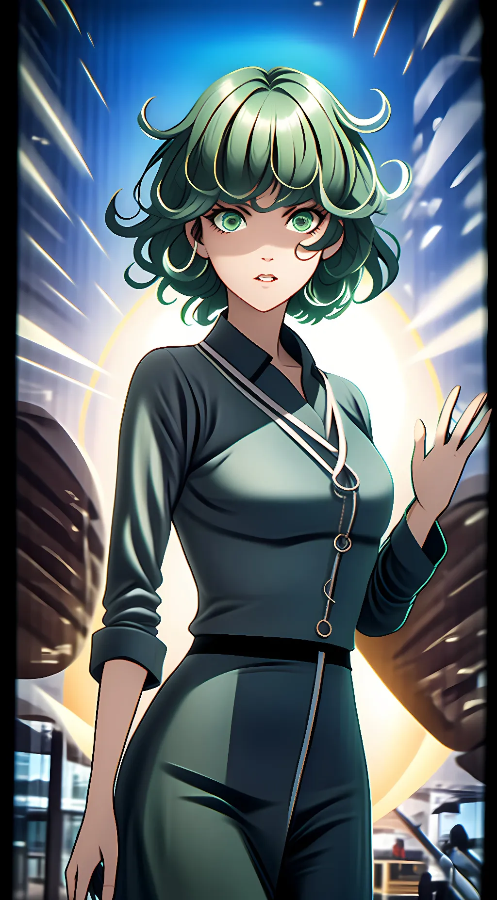 ai character: たつまき Tatsumaki background