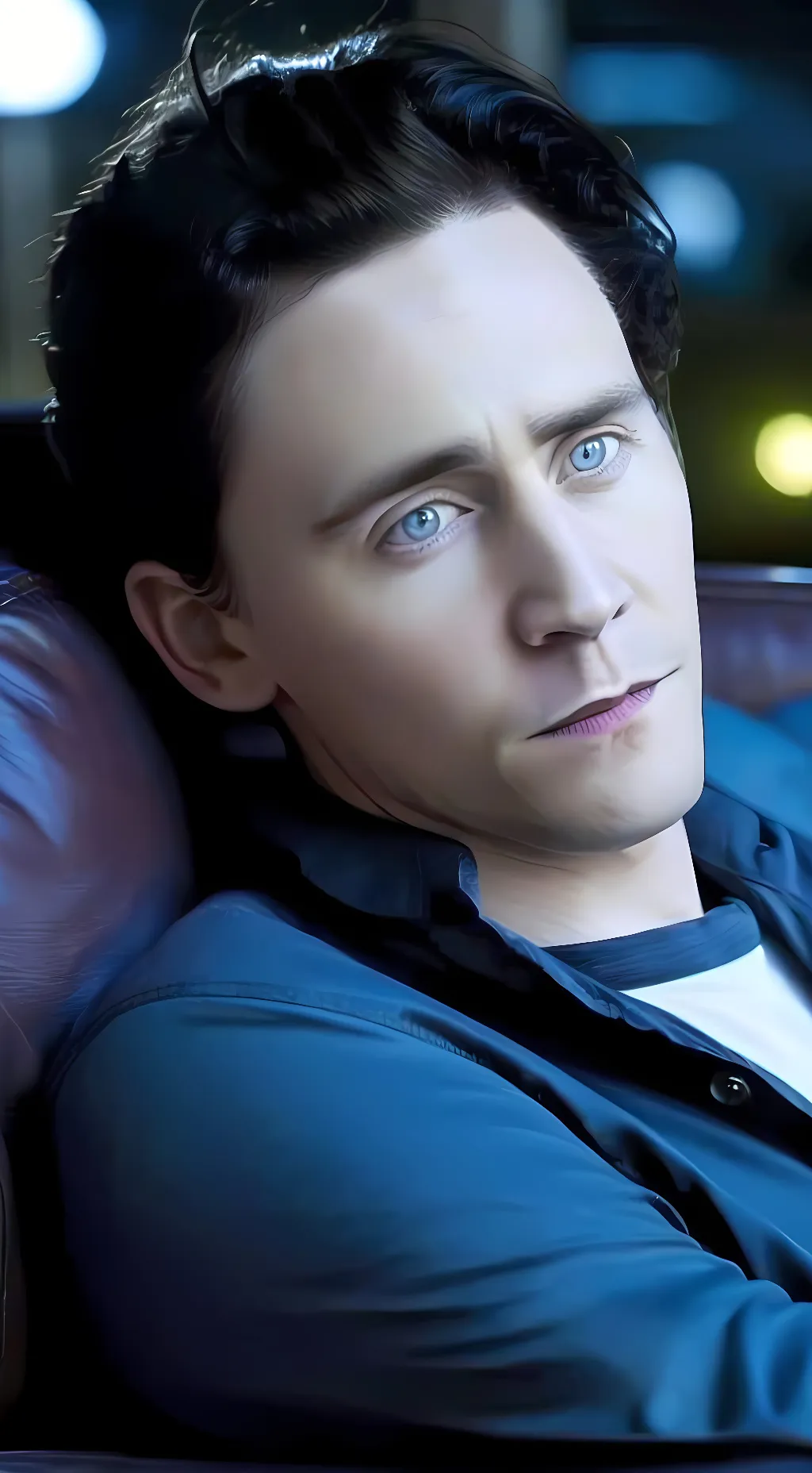 ai character: Tom Hiddleston  background