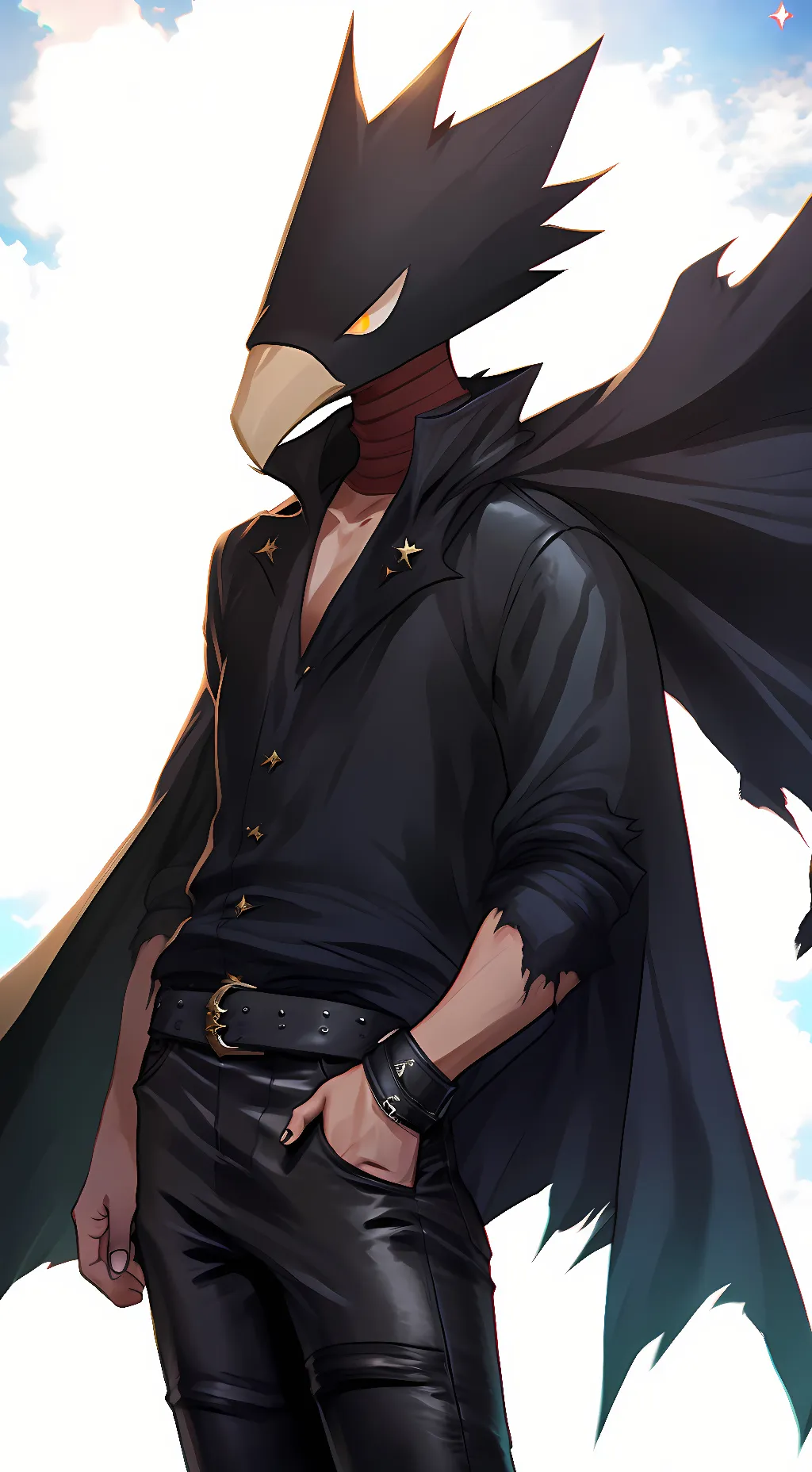 ai character: Tokoyami fumikage background