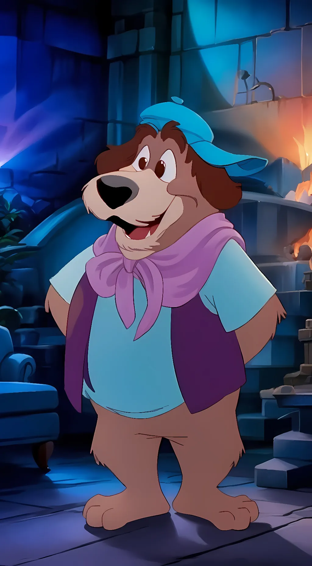 ai character: puggsy the dog  background