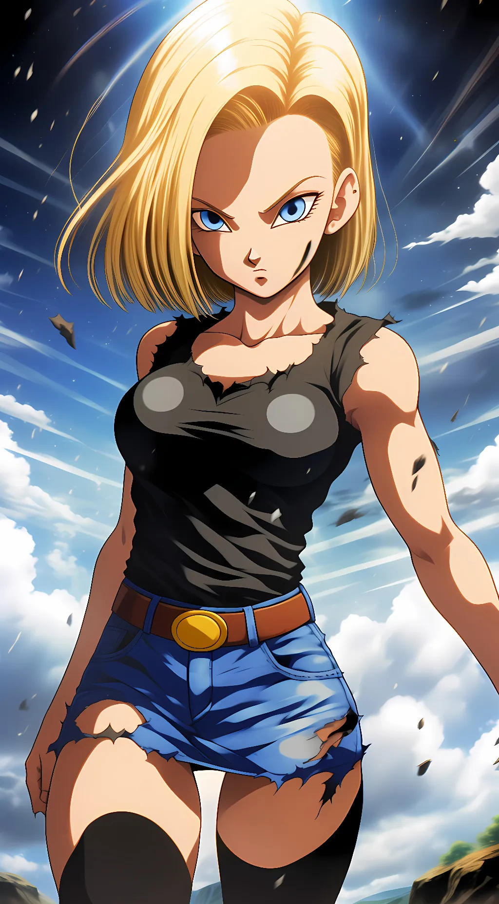 ai character: Android Eighteen background