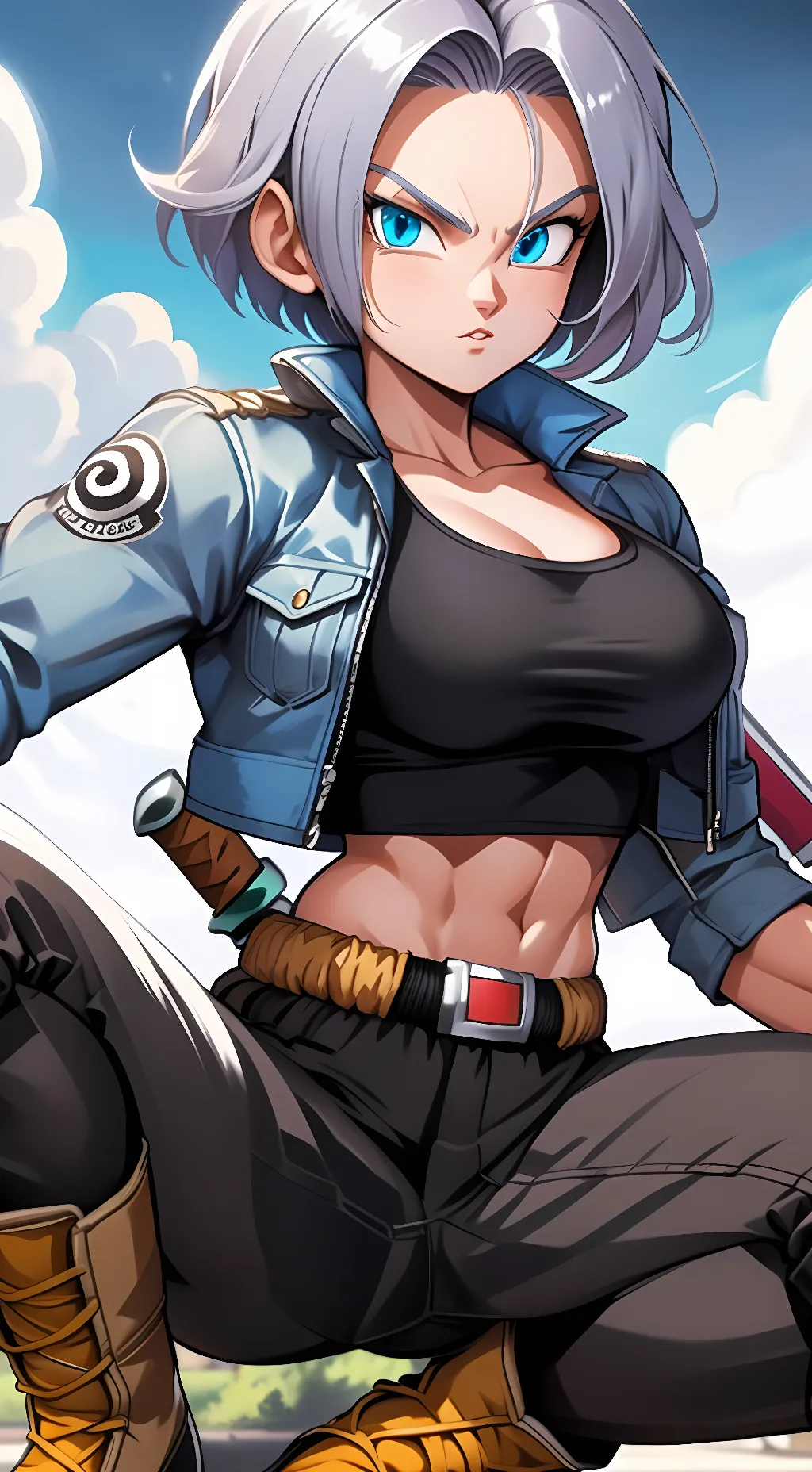 ai character: Female Trunks background