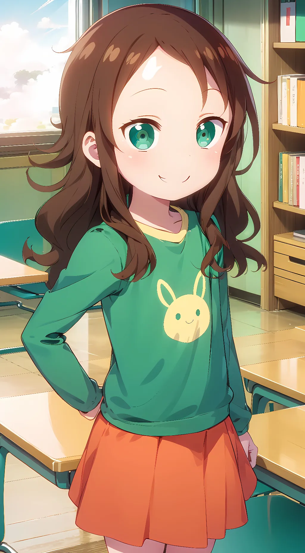 ai character: Riko Saikawa  background