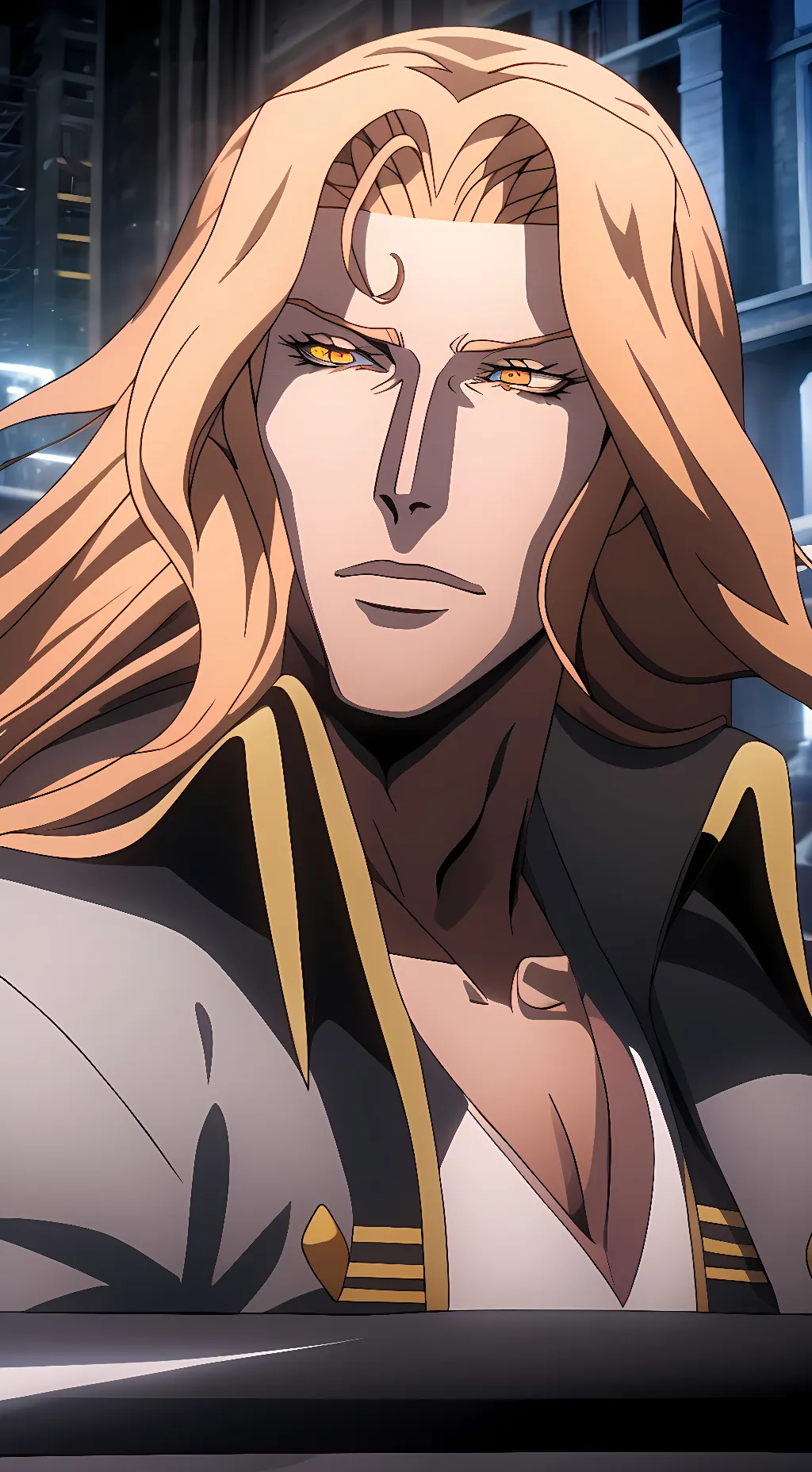 ai character: Alucard  background