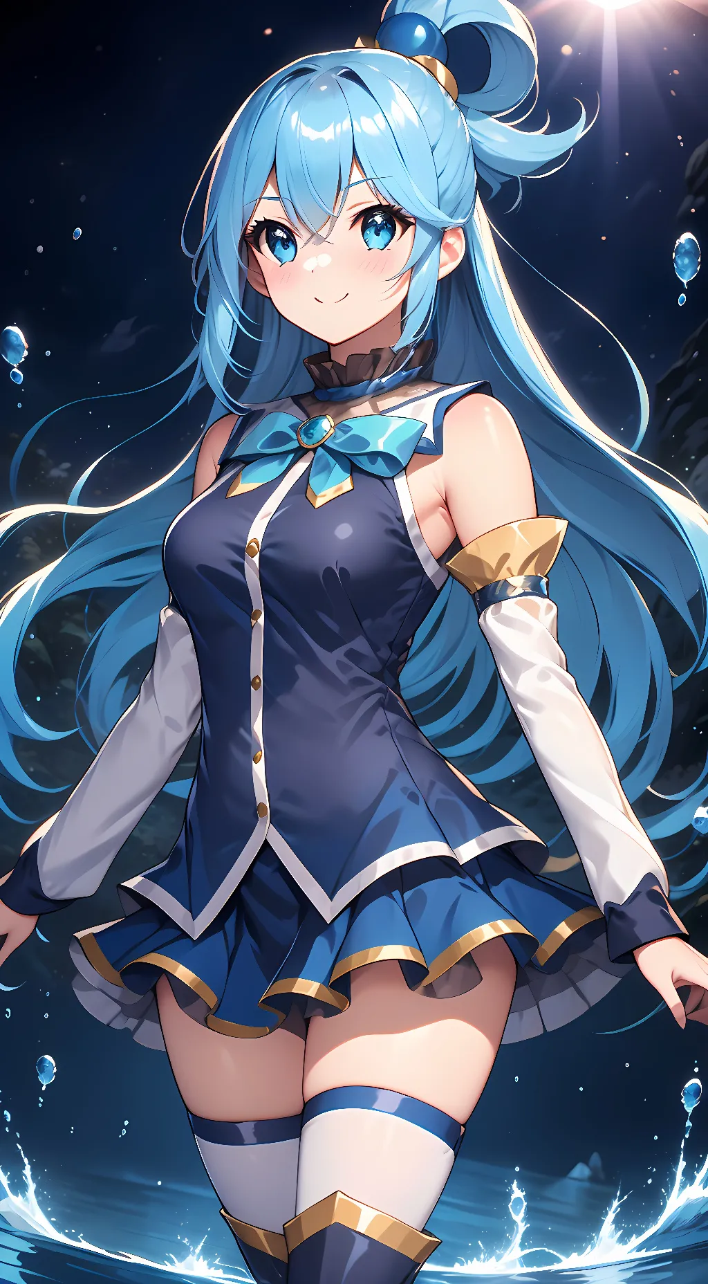 ai character: Aqua background