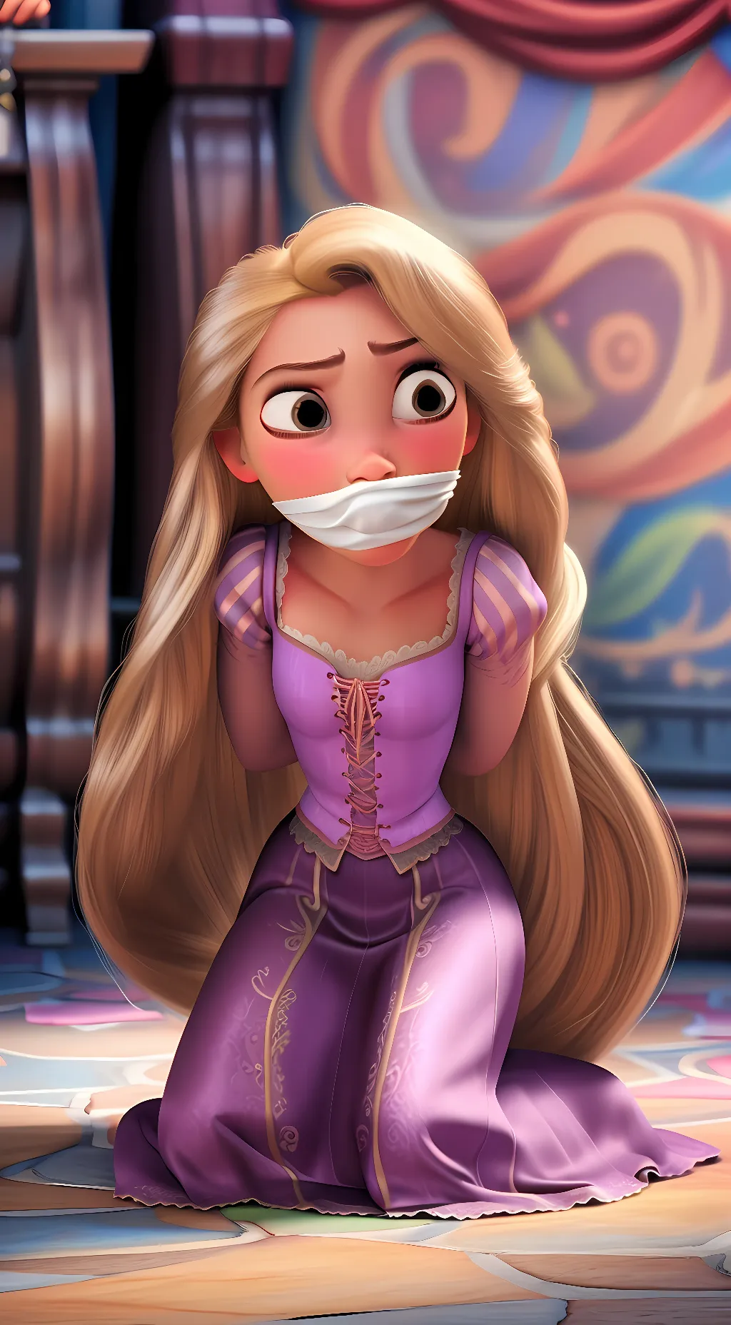 ai character: Rapunzel  background