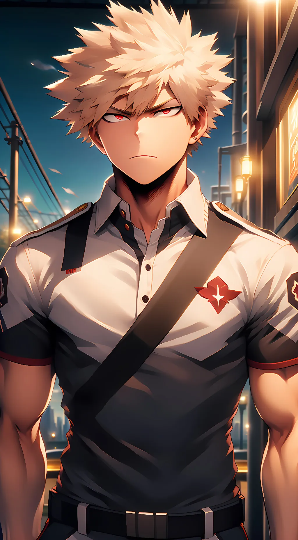 ai character: Bakugo katsuki background