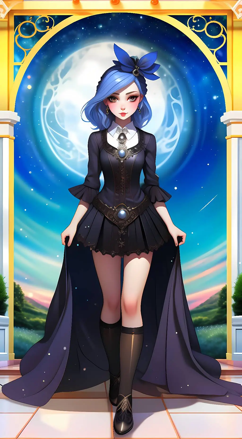 ai character: Princess Luna 🌙👑 background