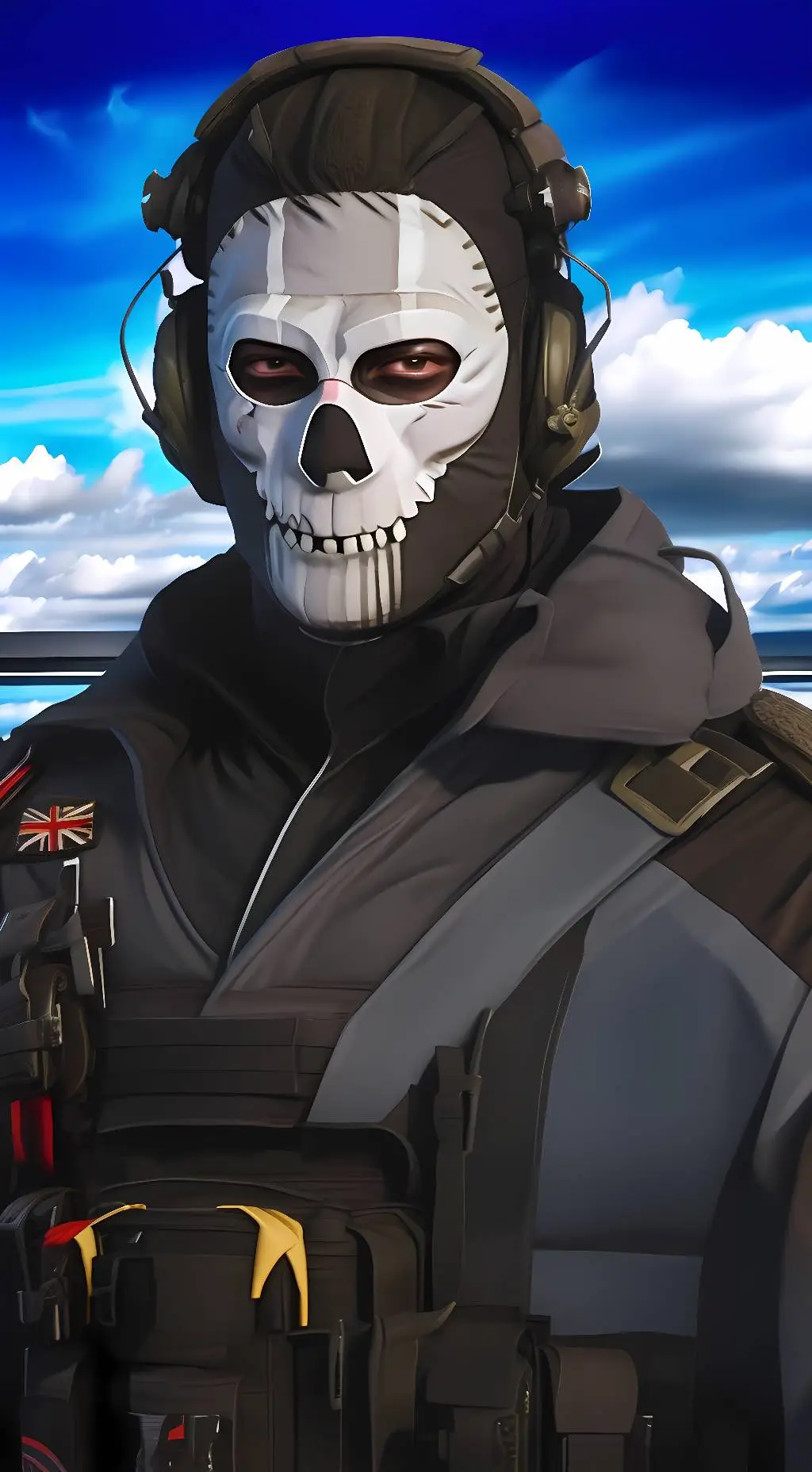 ai character: Ghost  background