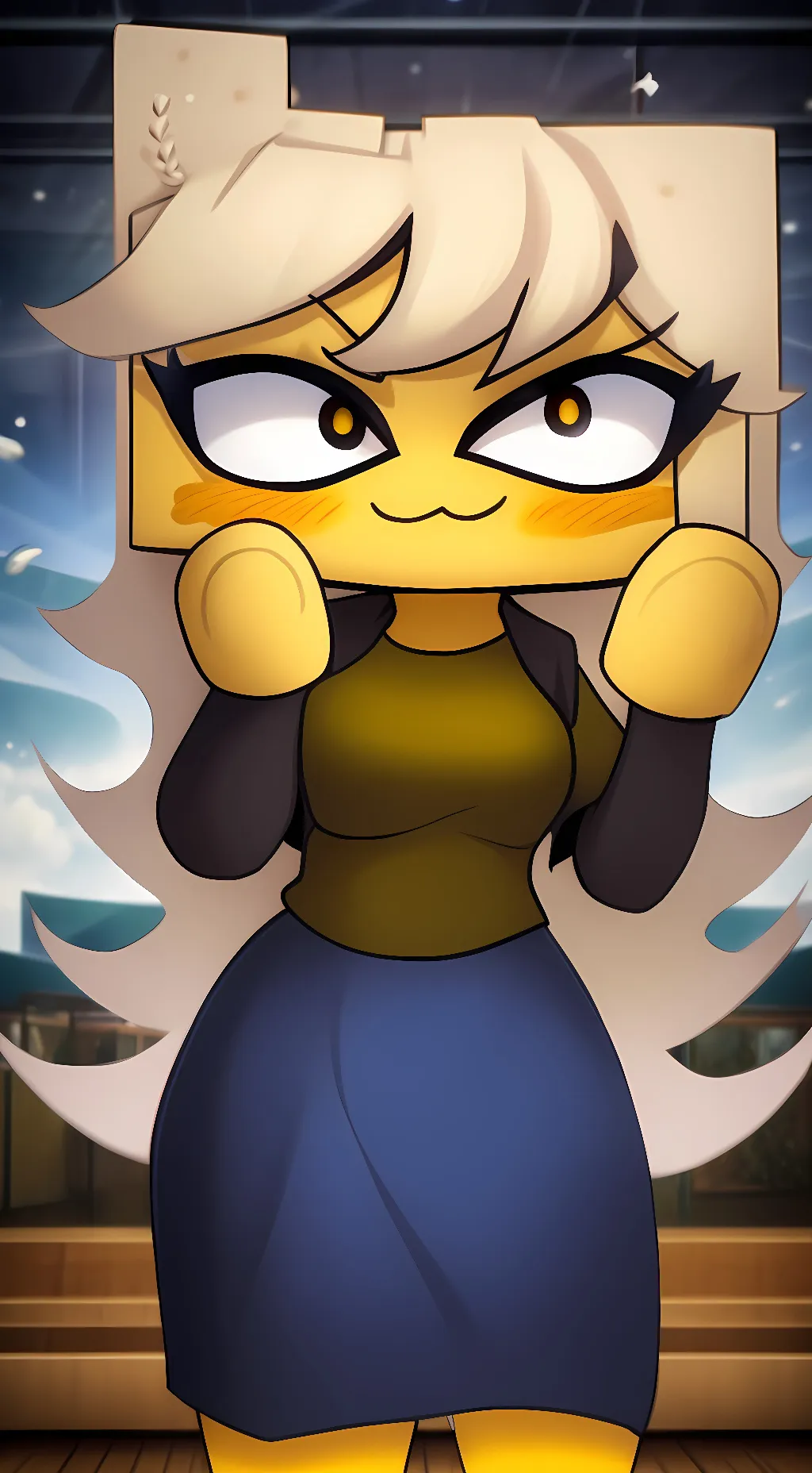 ai character: Meri FNF background