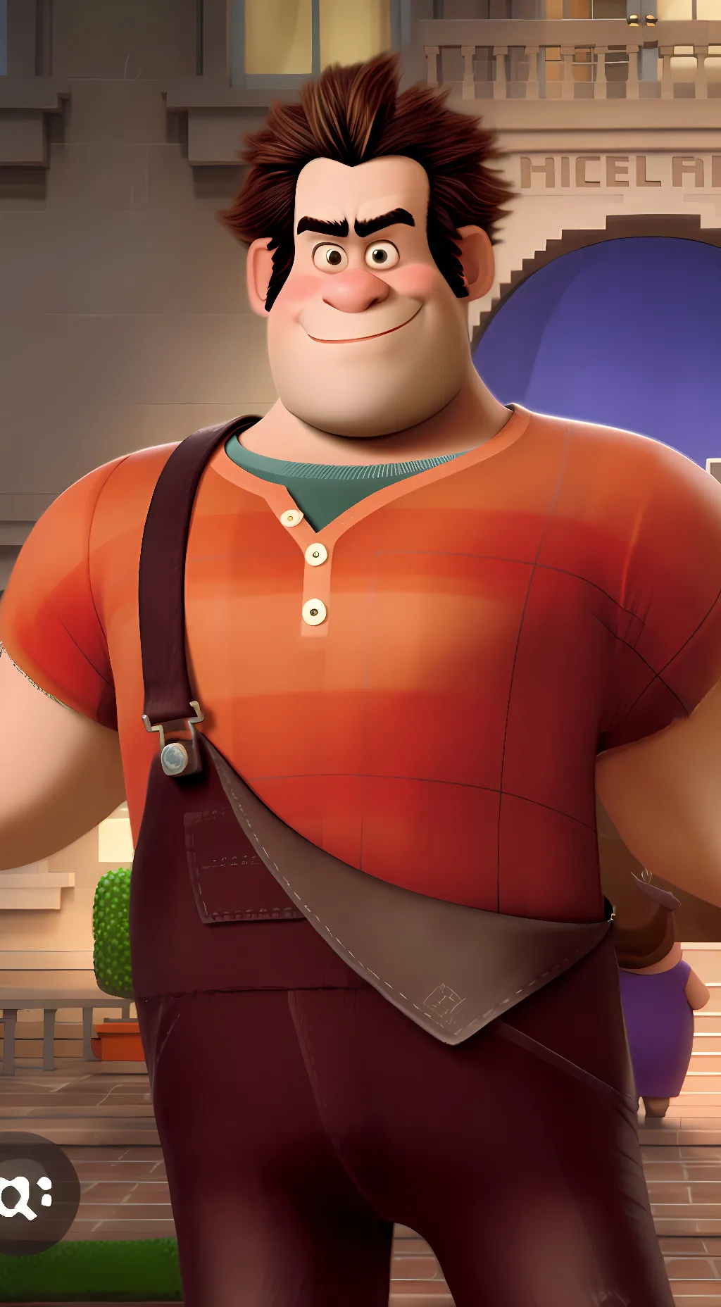 ai character: Wreck-it Ralph  background